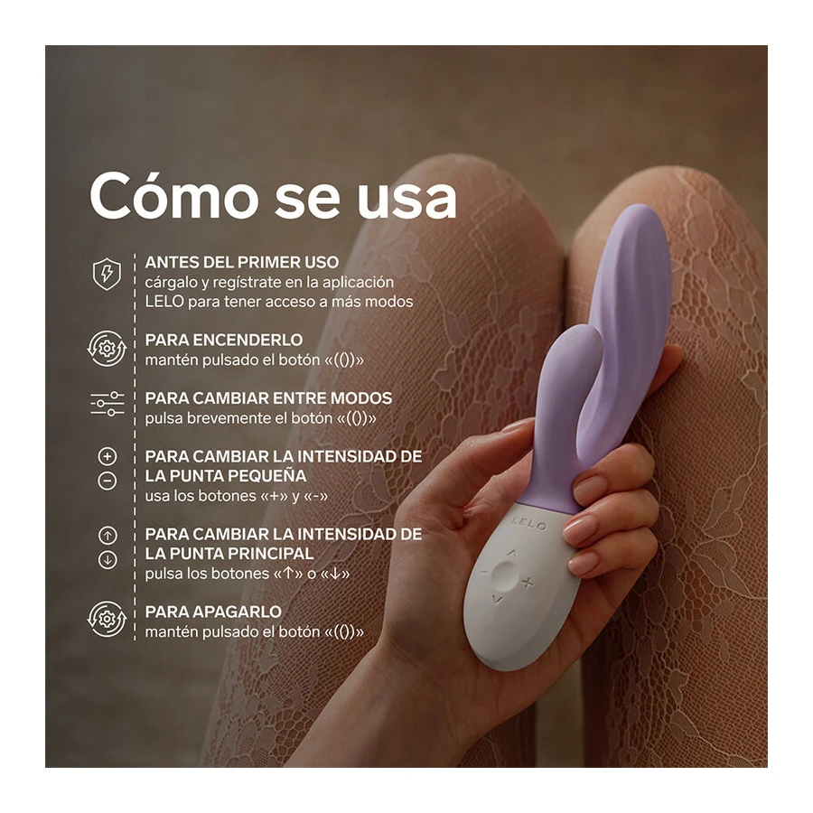 LELO - INA TWIST DOUBLE VIBRATOR RABBIT FOR G-SPOT AND CLITORIS BLUE